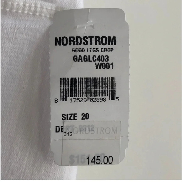 New Good American Good Legs Crop white Jean Jegging pants plus size 20 classic - Picture 4 of 11